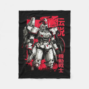 Clic Japanese Legendary Mecha Warrior Robot  Fleece Blanket