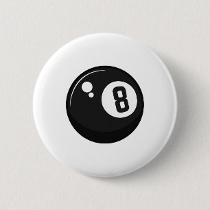 Clic Magic 8 Eight Ll Billiards Pool Player Adult 6 Cm Round Badge