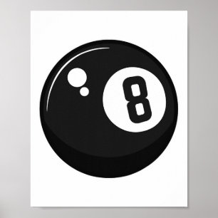 Clic Magic 8 Eight Ll Billiards Pool Player Adult Poster