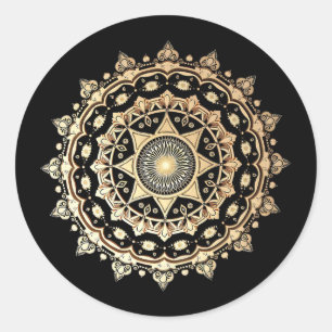 Clic Mandala Style 86 47 Subtle Anti Trump Resist  Classic Round Sticker