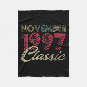 Clic November 1997 Bday Men Women Gifts 25th Fleece Blanket