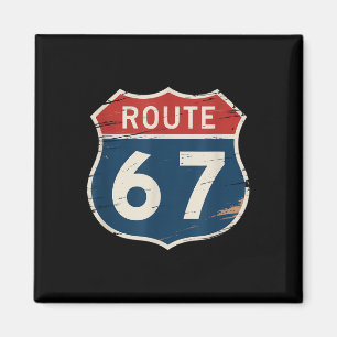 Clic Road Trip Route 67 Highway Shield Bydge Magnet