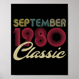 Clic September 1980 Bday Men Women Gifts 41st Poster