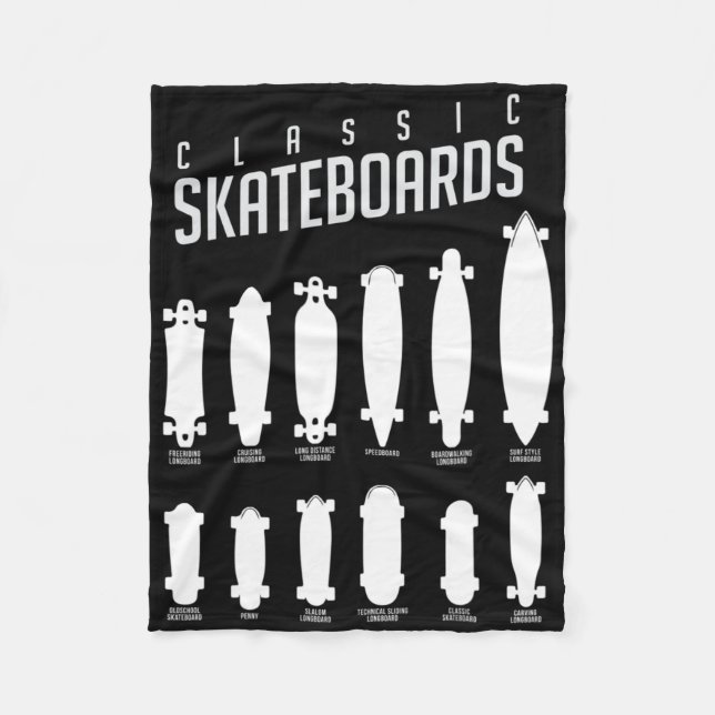 Clic Skateboards Lineup  Fleece Blanket (Front)