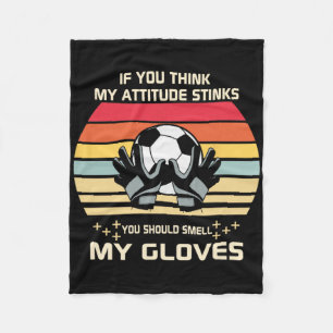 Clic Soccer Player Goalie Gloves  Fleece Blanket