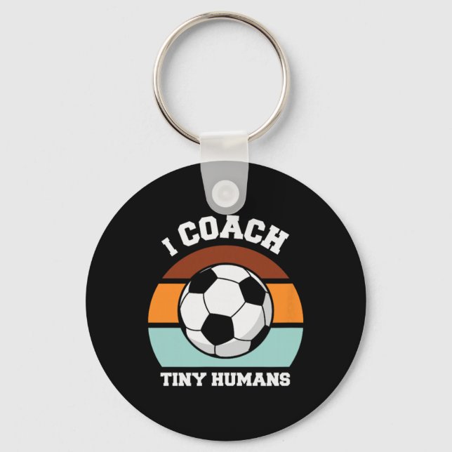 Clic Soccer Player Tiny Humans Coach  Key Ring (Front)