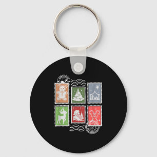 Clic Stage Stamps Christmas Mail  Key Ring