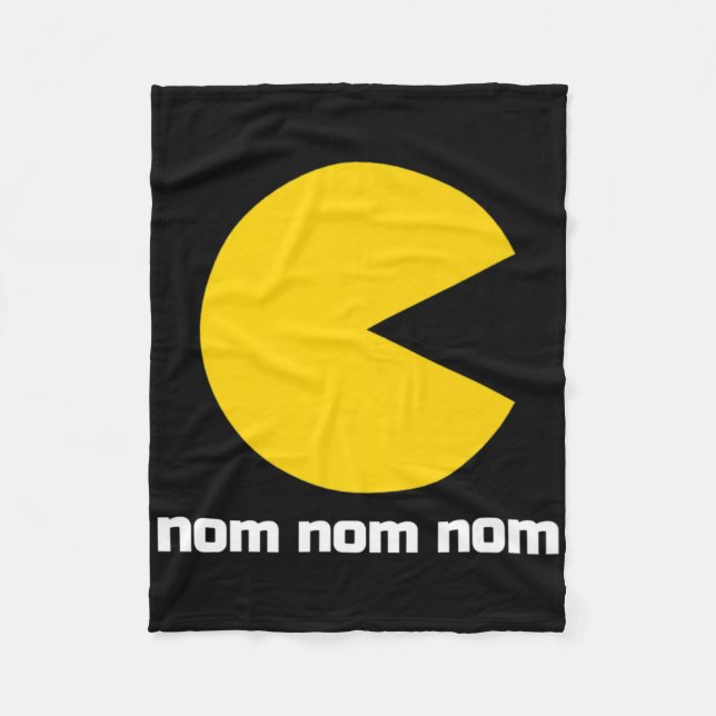 Clic Video Game Nom Nom Nom  Fleece Blanket (Front)