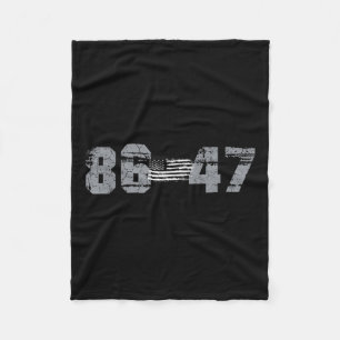 Clic Vintage 80s Style 86 47 Anti Trump 8647  Fleece Blanket