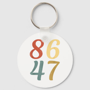 Clic Vintage 80s Style 86 47 Anti Trump 8647 Key Ring
