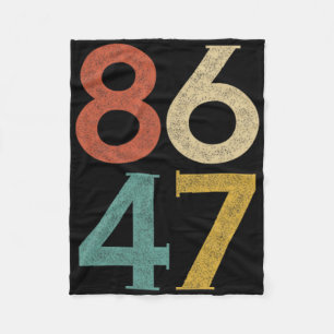 Clic Vintage 80s Style 86 47 Anti Trump Fleece Blanket