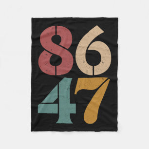 Clic Vintage 80s Style 86 47 Anti Trump Fleece Blanket