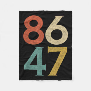 Clic Vintage 80s Style 86 47 Anti Trump Fleece Blanket