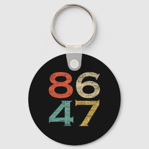 Clic Vintage Retro Style 8647 86 47 Anti Trump  Key Ring