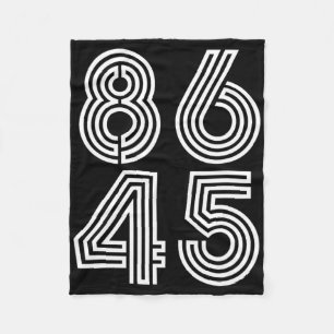 Clic Vintage Style 86 45 Anti Trump Funny Fleece Blanket