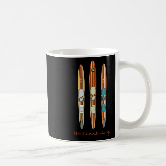 Clic Vintage Water Skis  Coffee Mug (Right)