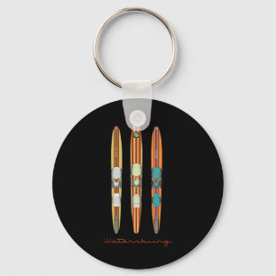 Clic Vintage Water Skis Key Ring