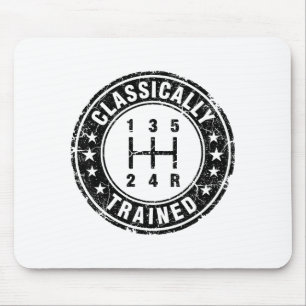 Clically Trained Car Guy Manual Transmission Stick Mouse Pad