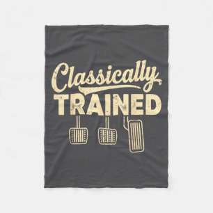Clically Trained Retro Racing Three Pedals Manual  Fleece Blanket