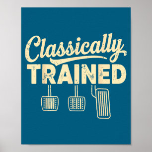 Clically Trained Retro Racing Three Pedals Manual  Poster