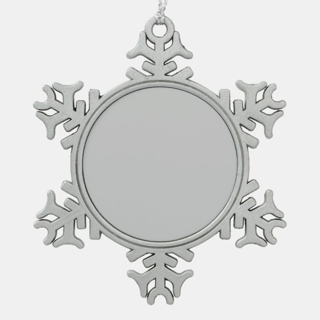 Click Customise it Change to Your Own Snowflake Pewter Christmas Ornament (Front)