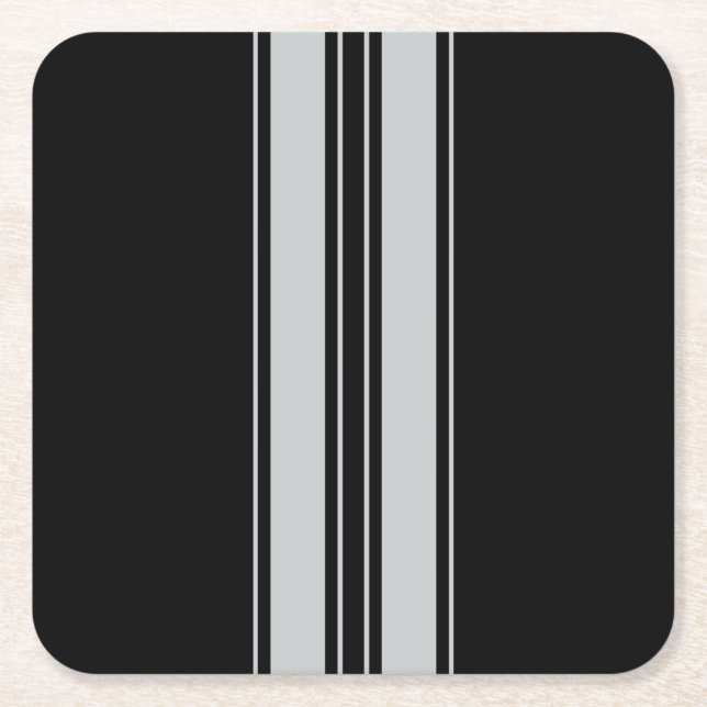Click Customise to Change Grey to Your Colour Pick Square Paper Coaster (Front)