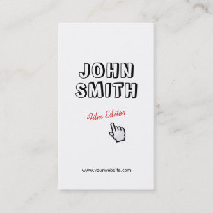 Click! Outline Text Film Editor Business Card