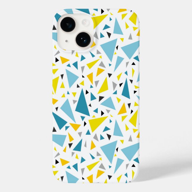 Click to favourite design  Yellow and blue triangl Case-Mate iPhone Case (Back)