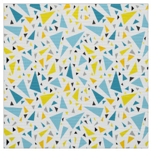Click to favourite design Yellow and blue triangl Fabric