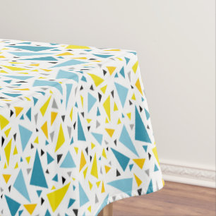 Click to favourite design Yellow and blue triangl Tablecloth