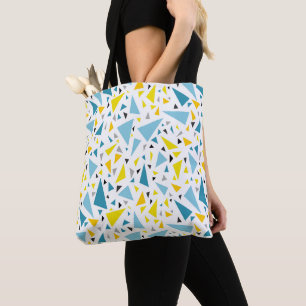 Click to favourite design Yellow and blue triangl Tote Bag