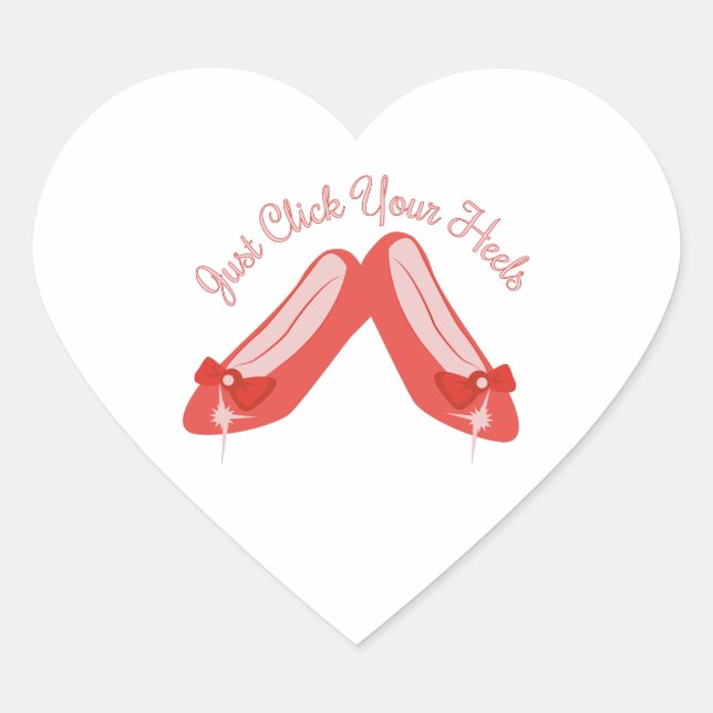 Click Your Heels Heart Sticker (Front)