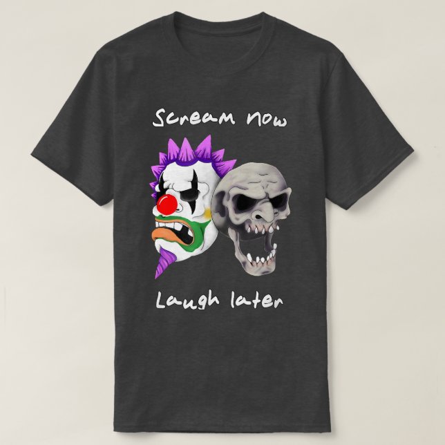 ClickyFingers Clown Psycho Path Haunted Attraction T-Shirt (Design Front)