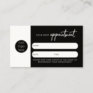 Client Appointment Card QR Code Business Logo