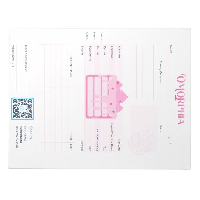 Client Consultation Sheet - Tear-away Notepad (Front)