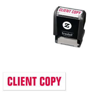 Client Copy in All Caps Text Template Self-inking Stamp
