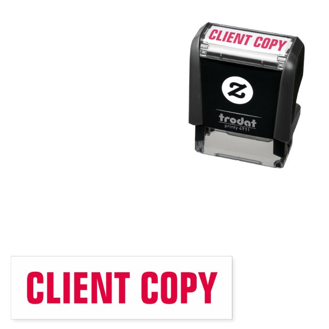 Client Copy in All Caps Text Template Self-inking Stamp (In Situ)