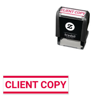 Client Copy with Horizontal Lines Template Self-inking Stamp