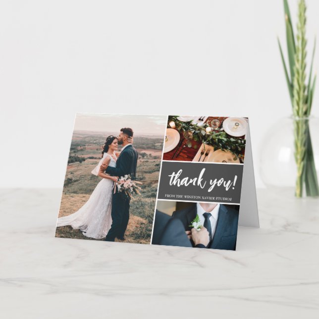 Client Photo collage Wedding Photographer  Card (Front)