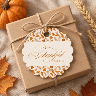 Client Thanksgiving Thank You | Elegant Autumn Favour Tags
