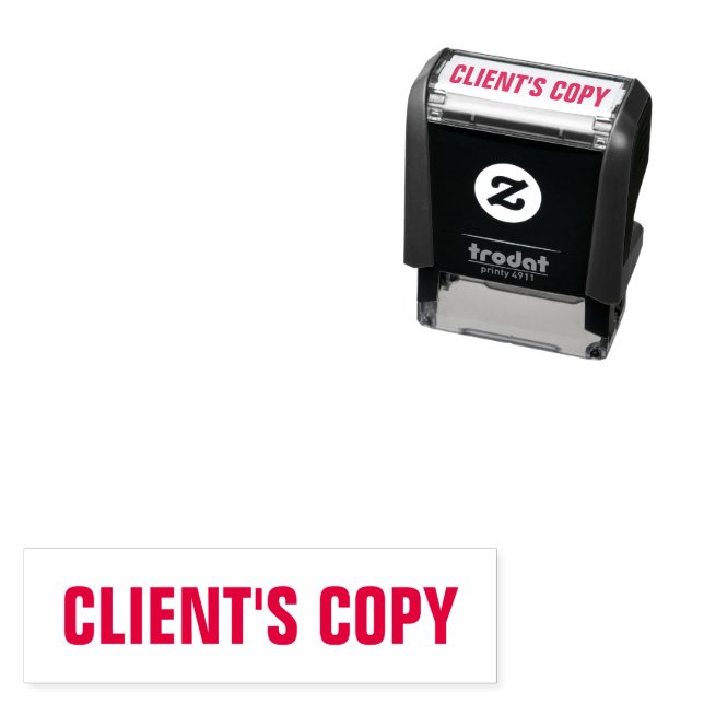 Client's Copy Office Supplies Business Self-inking Stamp (In Situ)