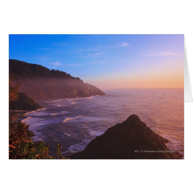 Cliff Coastal View In Oregon at Sunset (Front Horizontal)