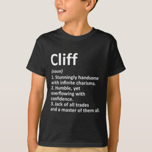 Cliff Definition Personalized Name Funny Birthday T-Shirt