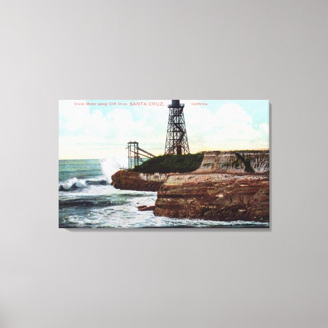 Cliff Drive View of the Wave Motor Canvas Print (Front)