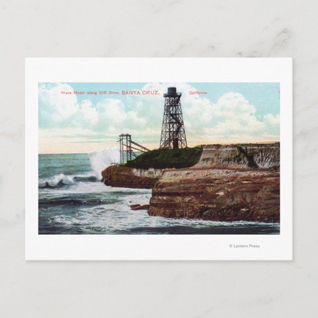 Cliff Drive View of the Wave Motor Postcard (Front)