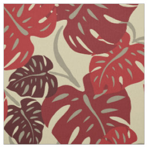 Cliff Hanger Hawaiian Monstera Leaf Fabric