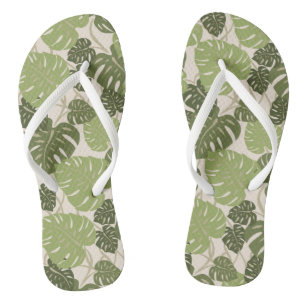 Cliff Hanger Hawaiian Monstera Leaf Jandals