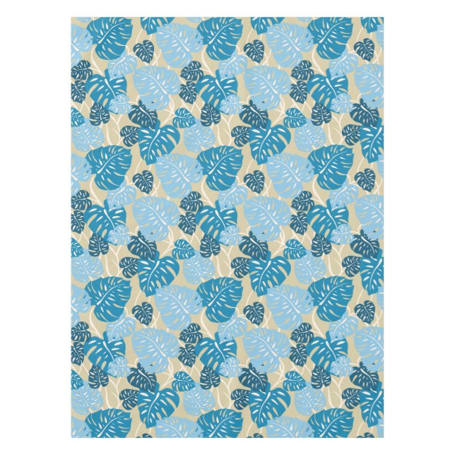 Cliff Hanger Hawaiian Monstera Leaf Tablecloth (Front)