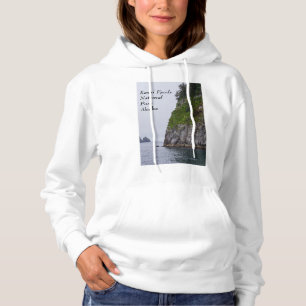 Cliff In Kenai Painterly Hoodie