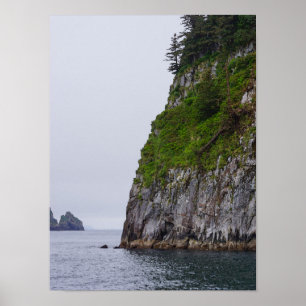 Cliff In Kenai Painterly Poster